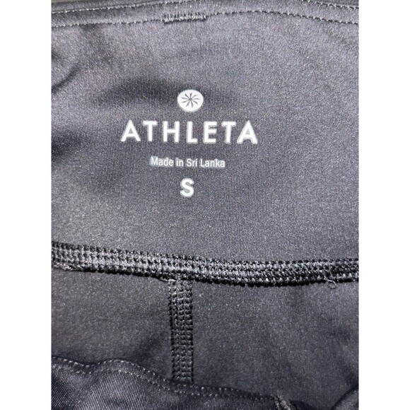 Athleta Spectrum Sonar 7/8 Leggings Black Size Small Compression Reflective - Picture 3 of 6